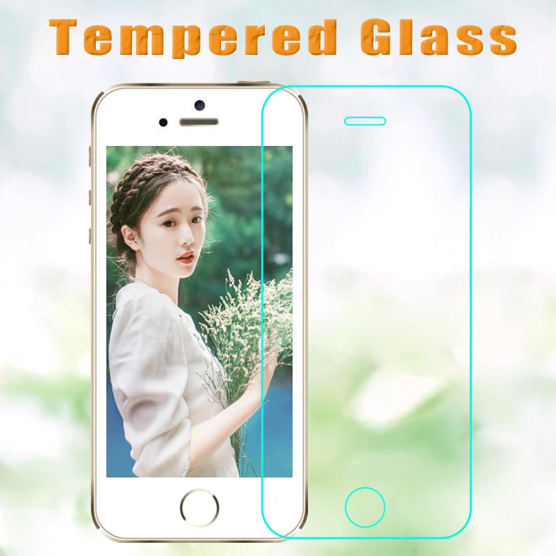100 шт./лот 2.5D Закаленное стекло экран протектор для iphone XR XS mas 5S 5 6s 6 7 8 plus HD