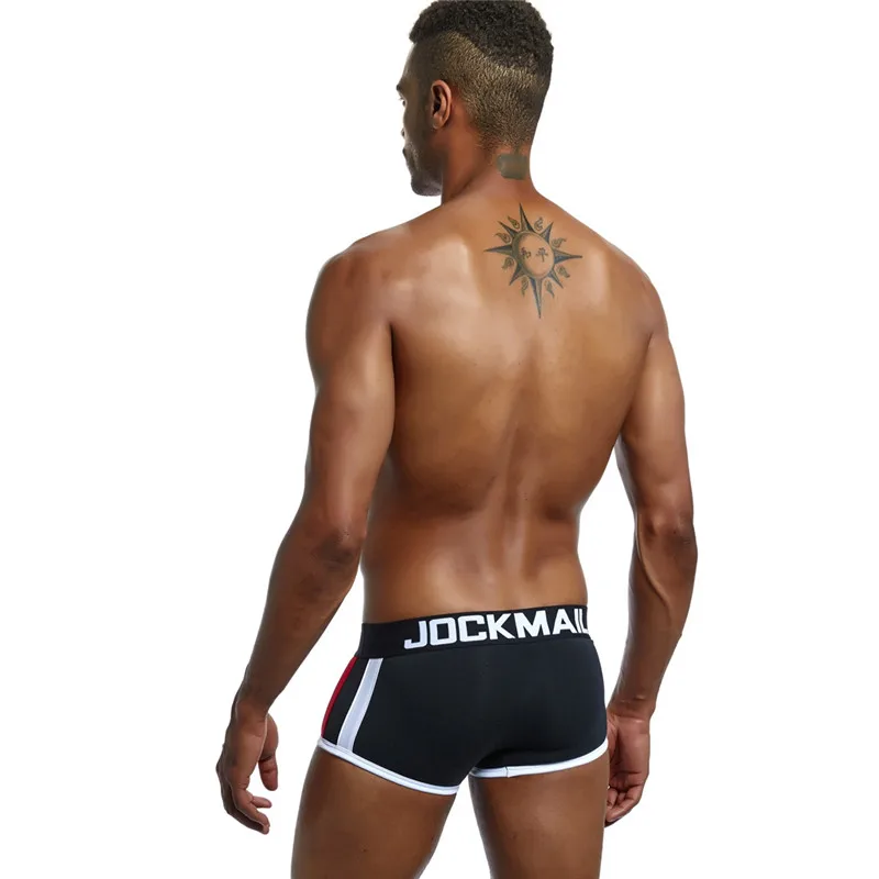 JOCKMAIL, Брендовое сексуальное мужское нижнее белье, боксеры с эффектом пуш-ап, боксеры, шорты, дышащая мужская посылка, увеличивающее мягкость, нижнее белье для геев