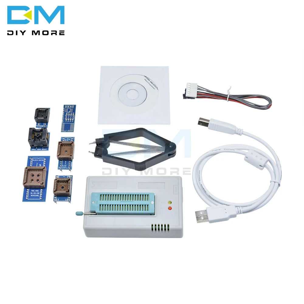 Программатор TL866II Plus USB BIOS EPROM FLASH 6 разъем адаптера Extractor Module 13000 IC Module|Интегральные