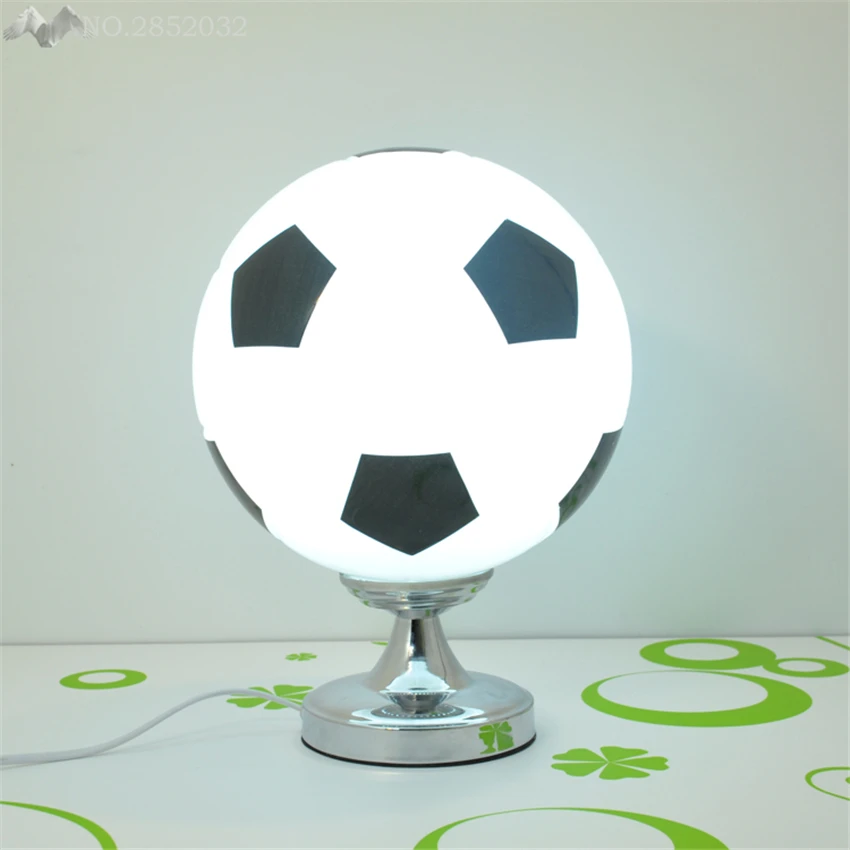 America Modern Glass Ball Table Lamps Soccer Desk Lights for Children Room Bedside Bedroom Decor Writing Reading Fixture | Освещение