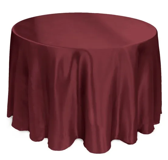 Burgundy Livia Event Tex круглая сатиновая скатерть для свадебных мероприятий, вечерние, банкетные, гостиничные украшения, атласная Скатерть для обеденного стола - Цвет: Burgundy
