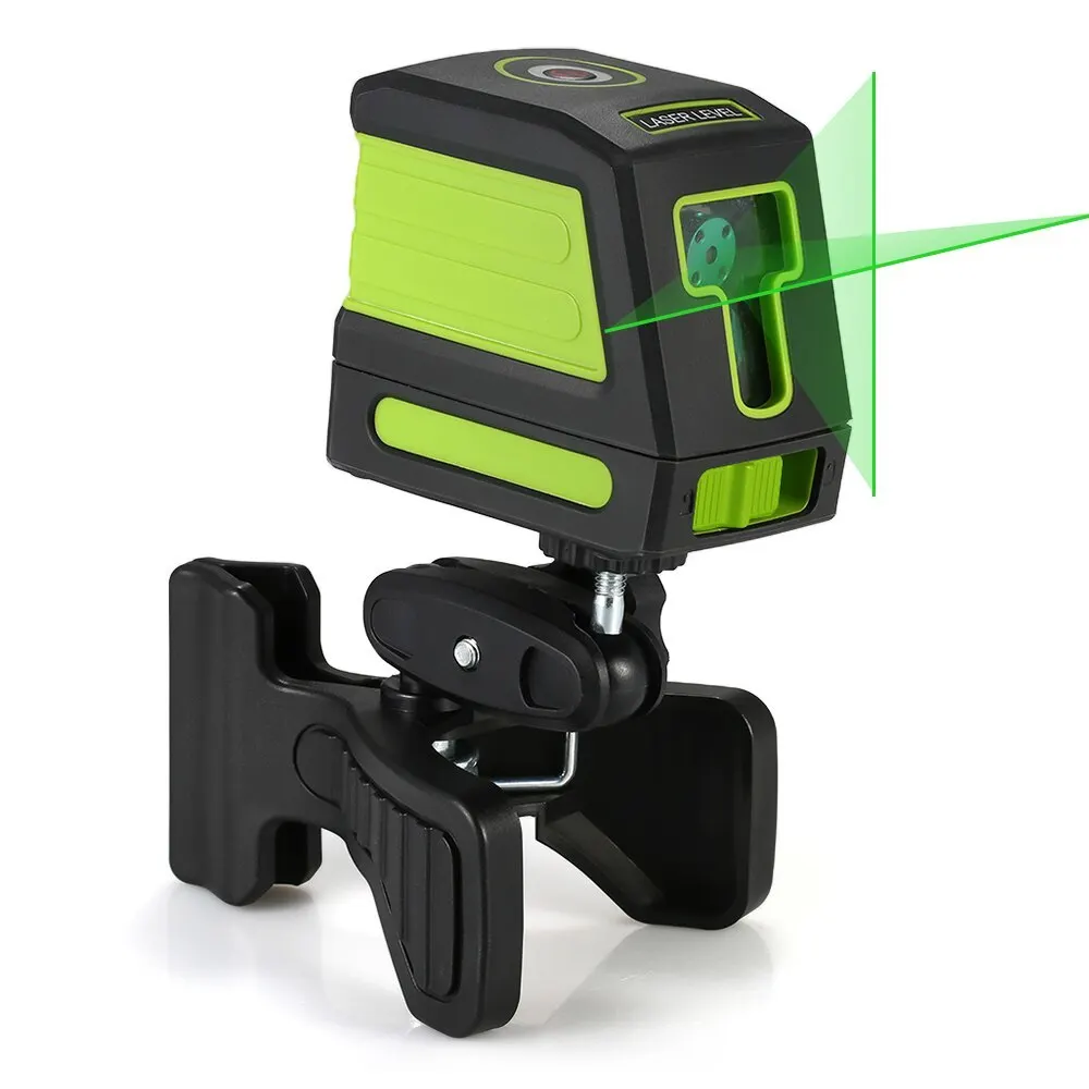 Green With Bracket Shake-proof самонивелирующийся лазер для выравнивания уровня инструмента зеленый лазерный нивелир устройство для строительства интерьера украшения - Цвет: Green With Bracket