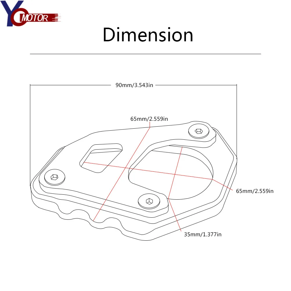 

For 1090 Adventure Side Stand Extension Kickstand Foot Pad Support Plate 1090 Adventure Motorcycle accessories CNC Aluminum