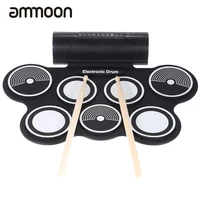 silicone electronics drum pad kit portable digital usb foldable drum electronic with drumstick foot pedal foldable
