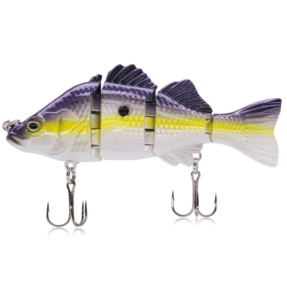 Purple - 10cm 20g 10 см или 18,5 см рыболовные приманки Swimbaits мульти Соединенные секции Isca искусственные Pesca твердые приманки воблеры рыболовные крючки Снасть - Цвет: Purple - 10cm 20g