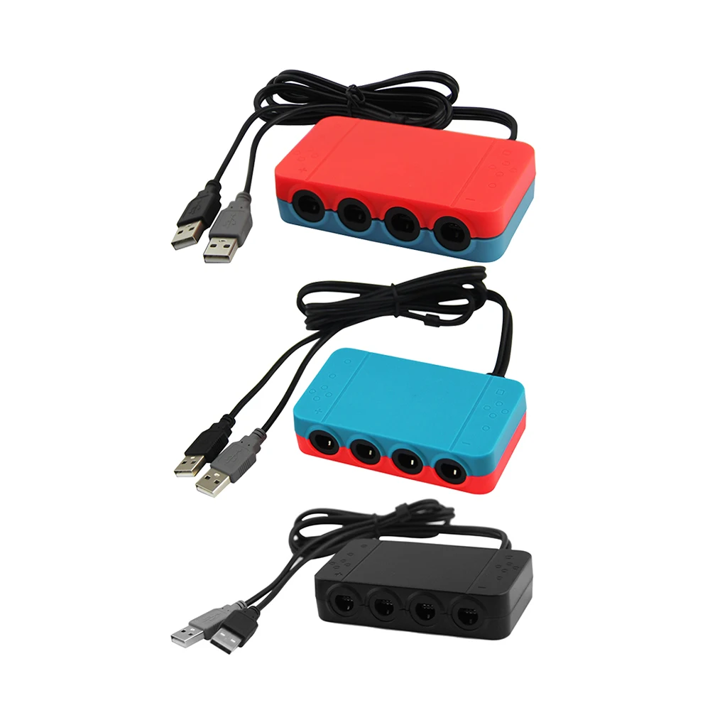 4 порта для контроллера GameCube/N G C адаптер конвертер WiiU и PC USB Nintendo Switch Super удар