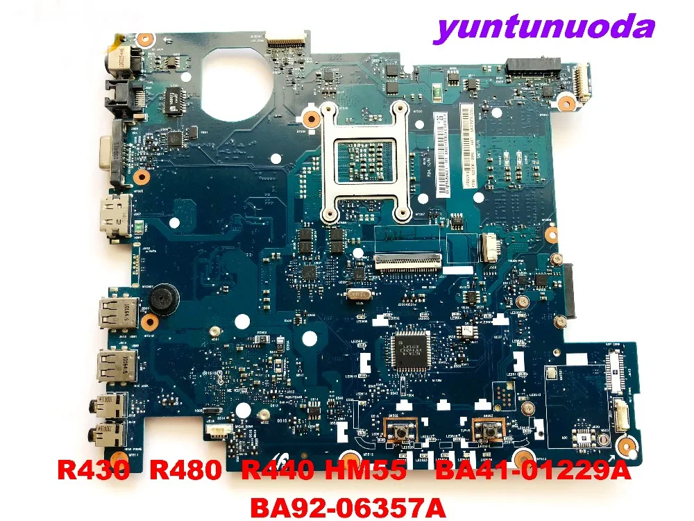 Оригинальная материнская плата для ноутбука Samsung R430 R480 R440 HM55 BA41 01229A BA92 06357A