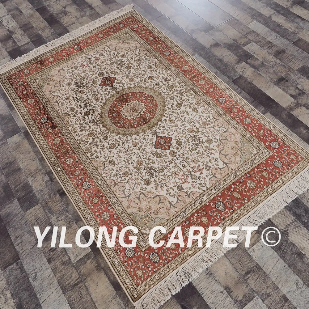 YILONG 4 'x 6' классический Персидский Ручной Работы Красивый шелковый ковер