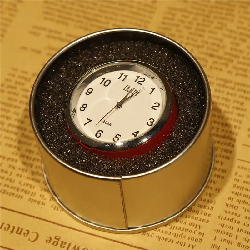 Автомобильные кварцевые часы Мини Серебристые цифровая указка автомобильные