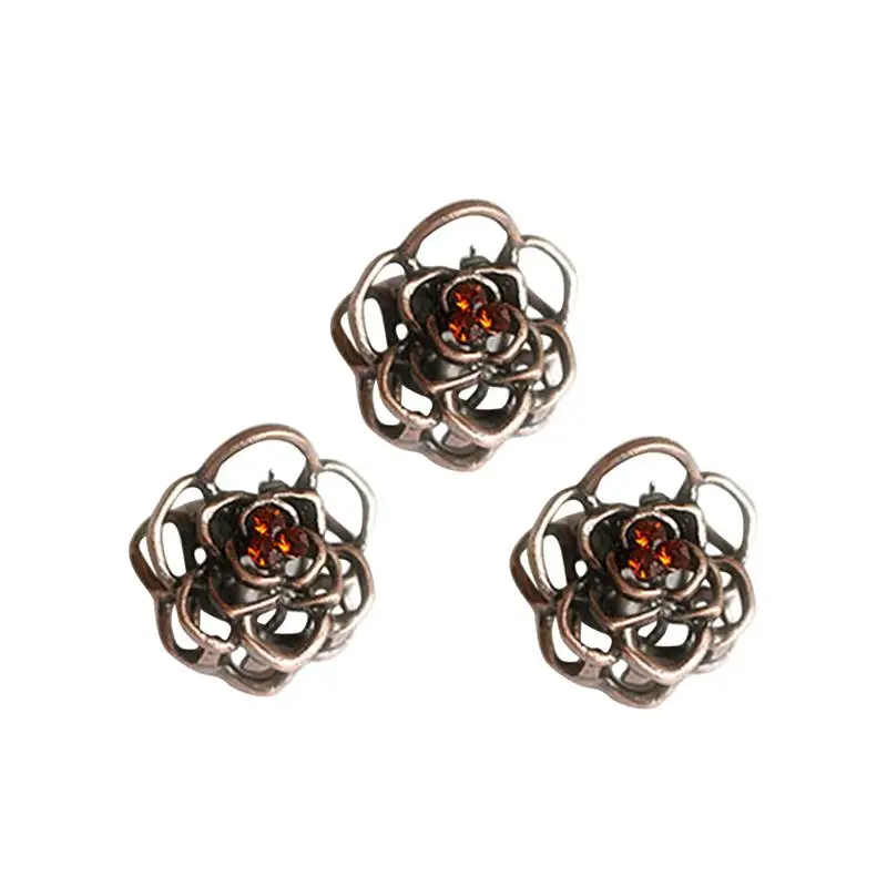 3 шт винтажный коготь для волос выдолбленный розовый Мини Труба для волос коготь челюсть зажим для волос шпилька