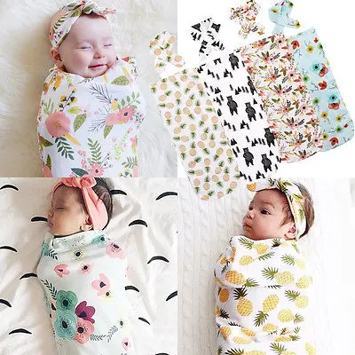 Emmababy Новинка Мягкое хлопковое цветочное Пеленальное Одеяло для новорожденных