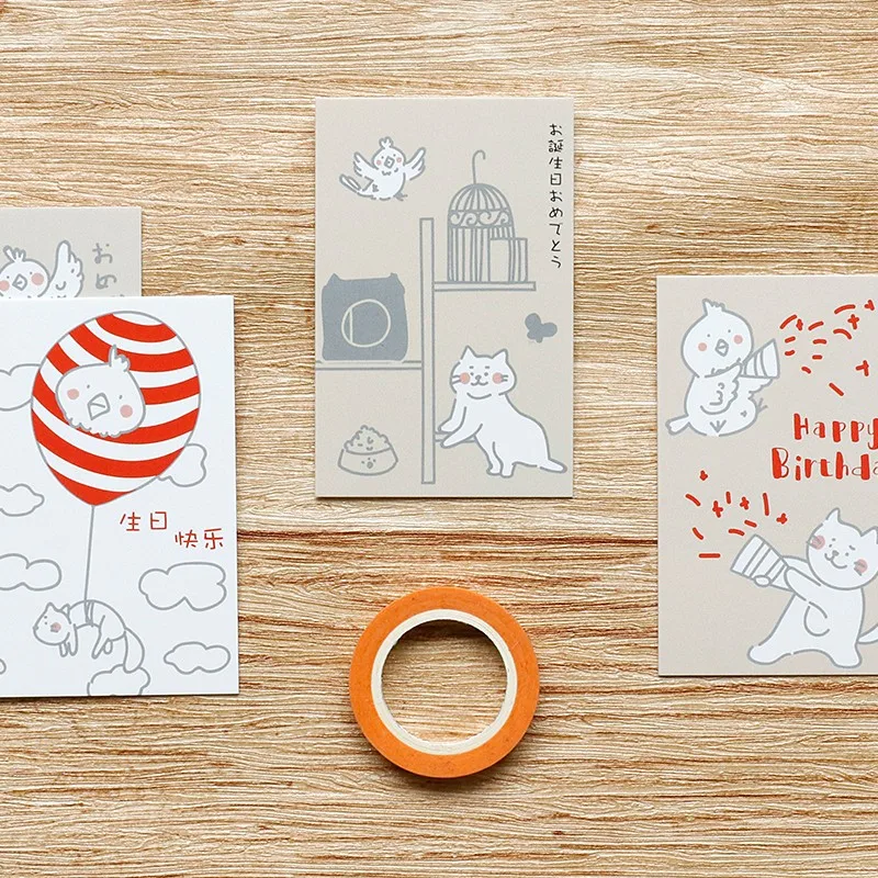 28 шт./кор. я помните свой День Рождения мультфильм животных Творческий lomo