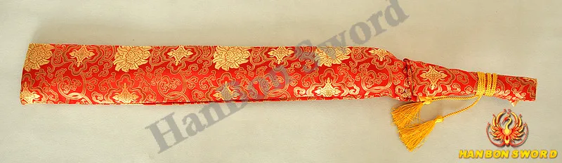 Японский самурайский катана меч сумки красный Propitious Облака Стиль искусственный