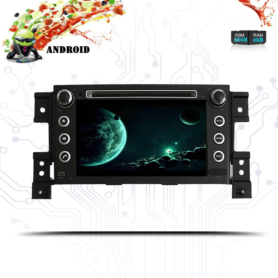 Автомобильный мультимедийный плеер для Suzuki Grand Vitara 2006 2013 Восьмиядерный Android 9 0 4 Гб