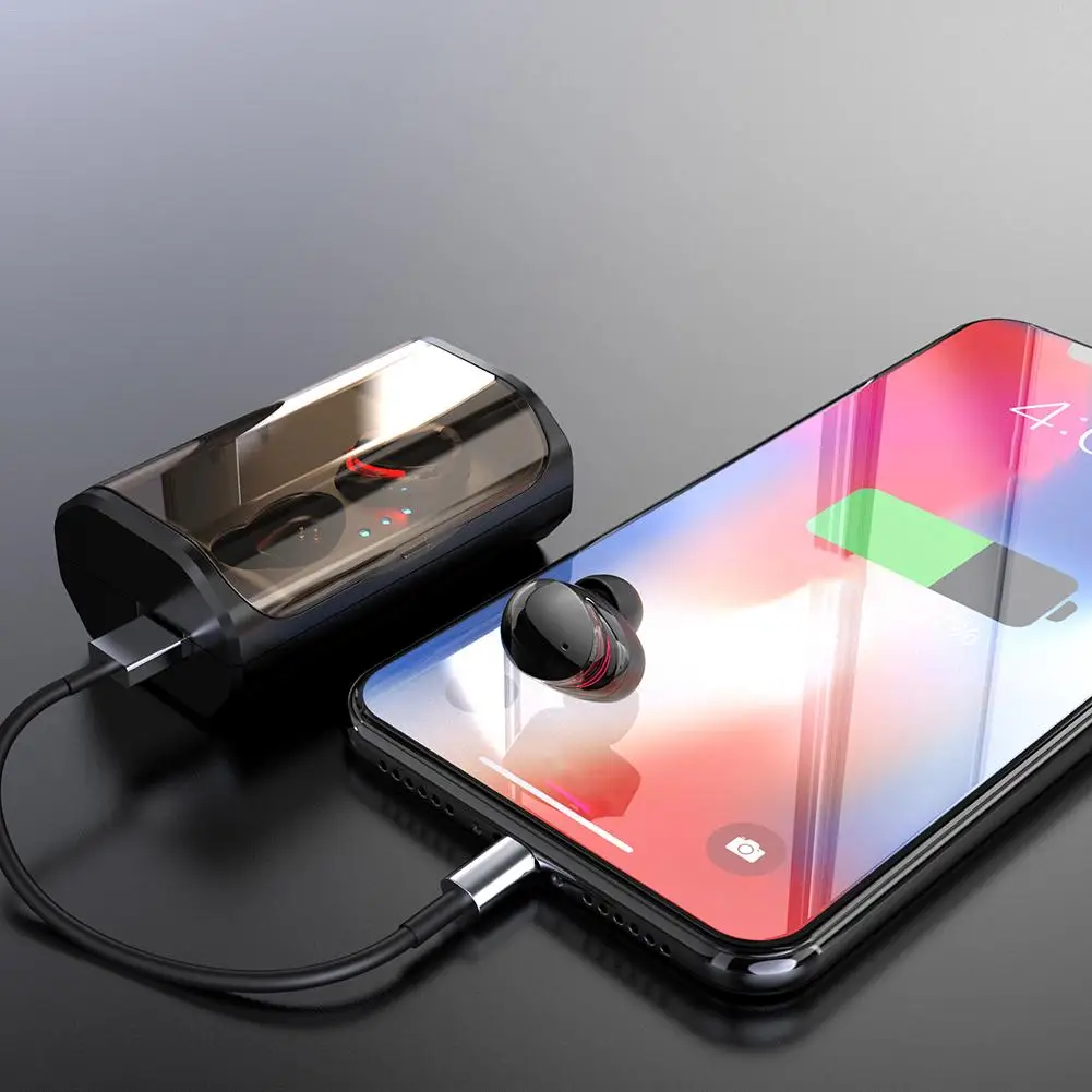 T8 Bluetooth гарнитура наушники-вкладыши TWS Bluetooth 5,0 наушники IPX7 Водонепроницаемый Hi-Fi стерео Шум снижение спортивные наушники с зарядный чехол