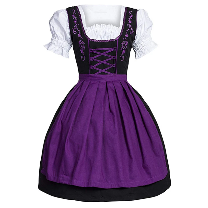 Женское платье средней длины в стиле ретро аристократ горничной для