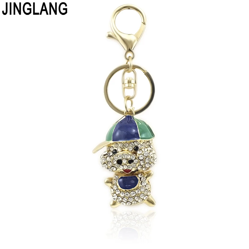 JINGLANG подвеска свинка очаровательные Стразы Кристалл кошелек сумка брелок