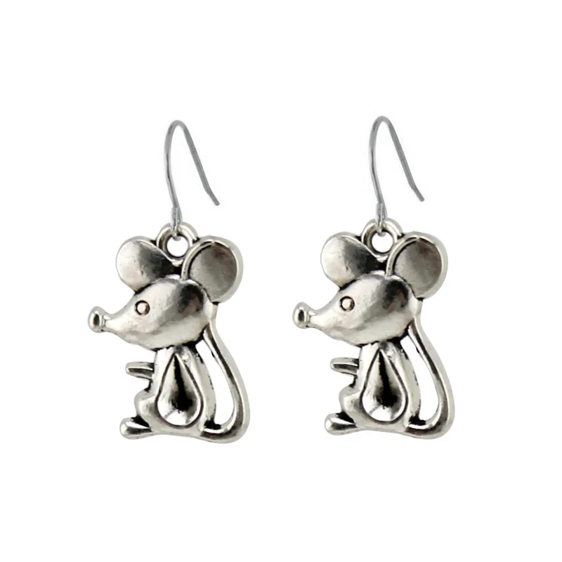 2019 New Fashion Women Jewelry Set Vintage Mouse Earring&ampNecklace For Kids girls Gift Free Shipping ED4460 | Украшения и