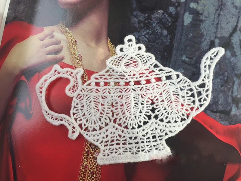 Кружевная аппликация для свадебных платьев хлопок 5 комплектов качественный