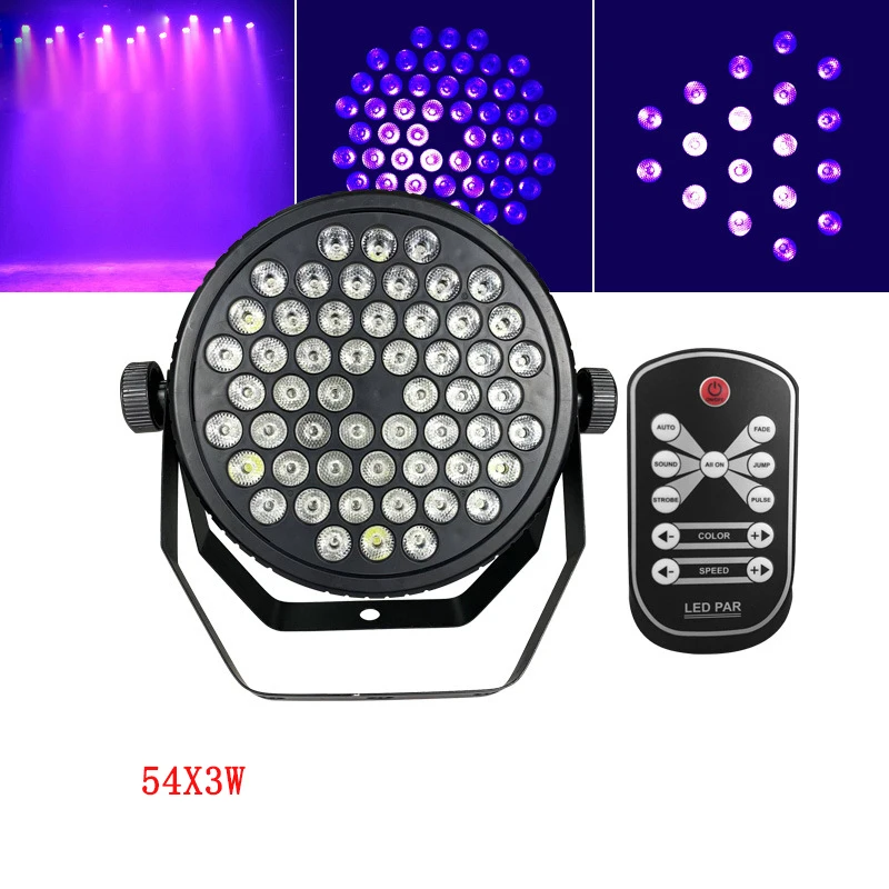 54X3W LED UV Purple Stage Light Par for Disco DJ KTV Bar Party Backlight Projector Spotlight Lamp EU /US /UK /AU Plug | Лампы и