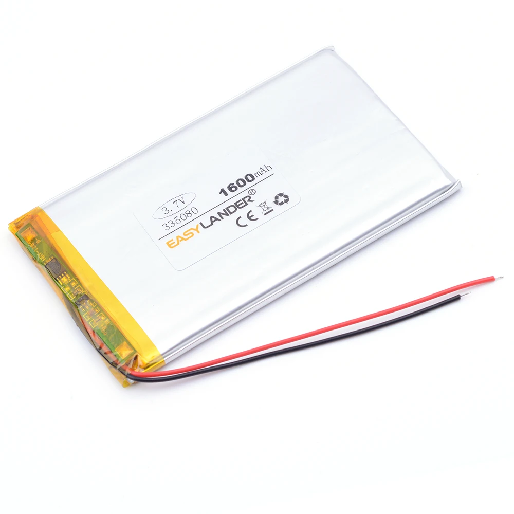 335080 3 7 V 1600mAh полимерный литий ионный аккумулятор для планшетных ПК Power bank
