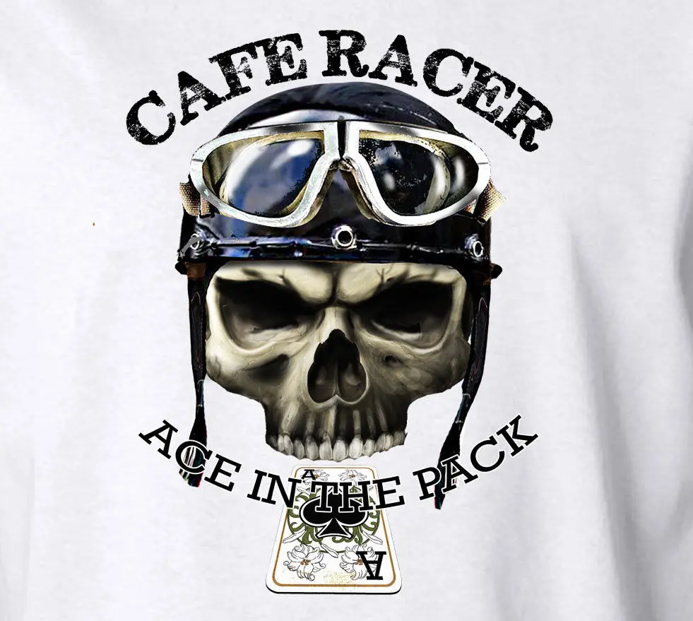Кафе Racer Ace классический велосипеды Винтаж Ретро байкер футболка с принтом