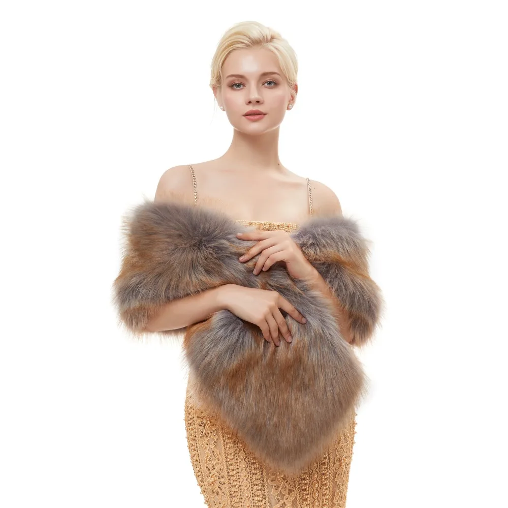 Forevergracedress 2019 г. элегантные мягкие коричневые куртки из искусственного меха на
