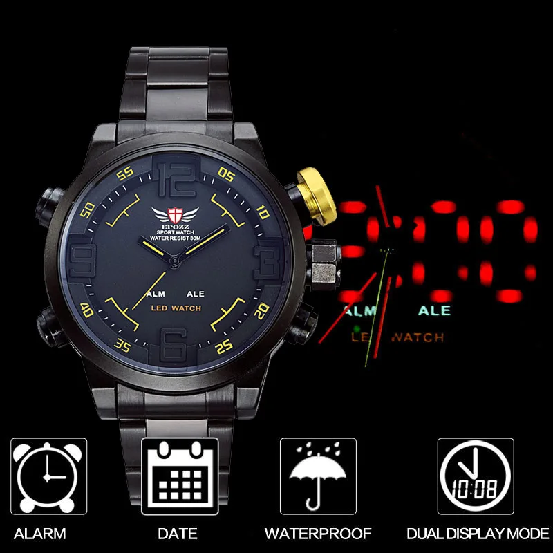 EPOZZ дизайнерские часы водонепроницаемая манера uhren montre sport relogios imporados orologi sportivi uomo