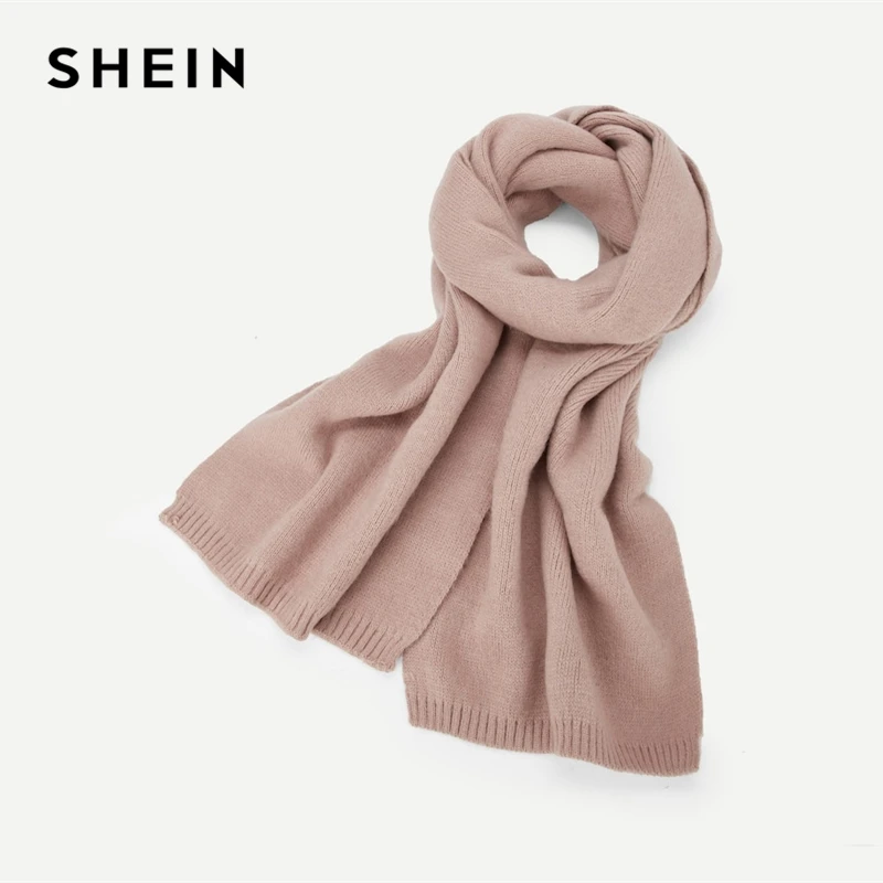 SHEIN Стильный Однотонный Шарф, Теплый Женский Элегантный Шарф