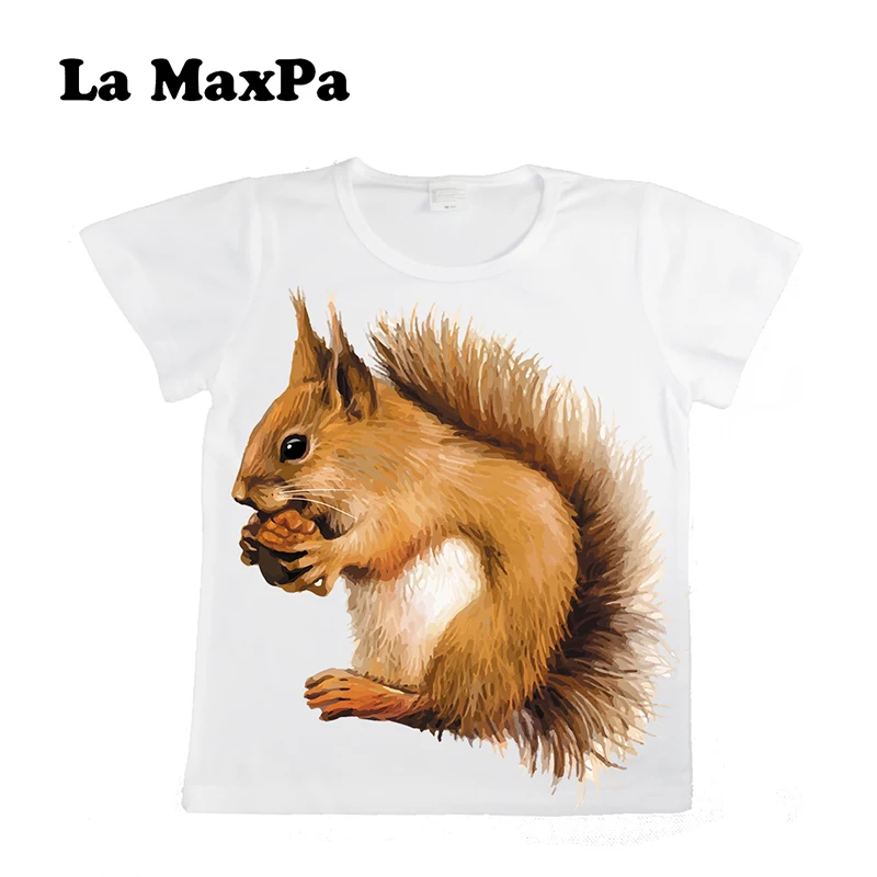 La MaxPa 2018 Лето голова животного мультфильм Модные топы для детей футболка детская