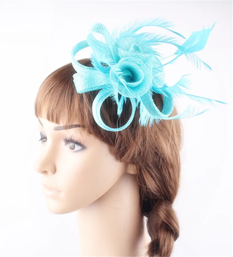 21 Цвета женские свадебные украшения для волос аксессуары Fascinator Sinamay и головной
