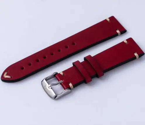 Винтажный кожаный ремешок ручной работы HIMQ 20/22 мм 1604 SKX007|Ремешки для часов| |