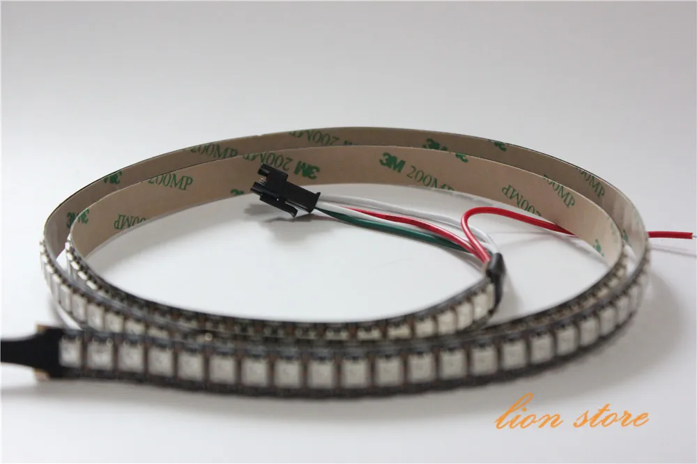 144 пикселей ./м WS2812B Чип Белый/Черный PCB WS2811 IC цифровая RGB Светодиодная лента 5 в