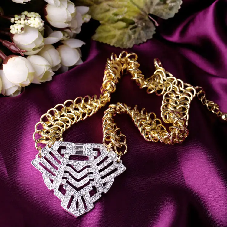 Сверкающее платье для танцев уникальные ювелирные изделия женское колье