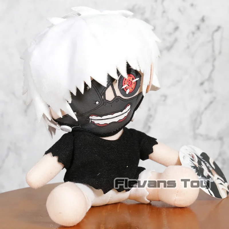 Аниме мультфильм Токио вурдалак Kaneki Кен версии Плюшевые игрушки Мягкая кукла 6 дюймов