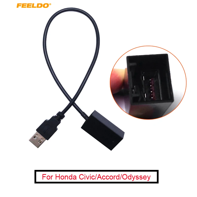 

Кабель-удлинитель USB AUX, FEELDO, 20 шт., для MITSUBISHI Outlander/ASX/Lancer, головное устройство OEM, аудио медиа-системы