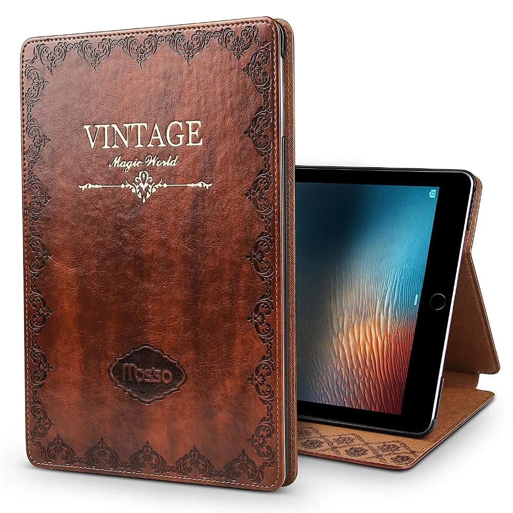

for iPad Pro 11 inch Case 2018 Luxury Vintage PU Leather Lines For Apple Smart Cover Fashion Business Stand Top Quality Durable