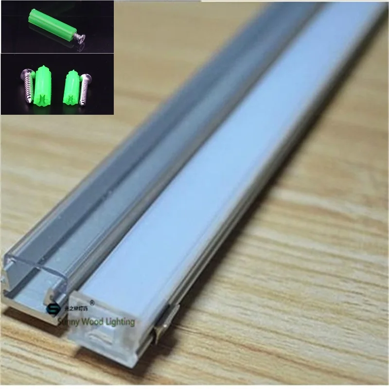 10pcs/lot 40inch 1m per piece ultra slim led channel, led aluminium profile for 8mm PCB board  ,led bar light for 3528 strip