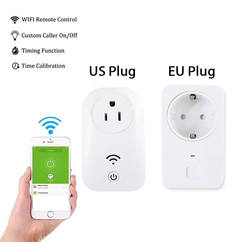 QIACHIP Wi Fi штекерное гнездо питания ЕС США беспроводное приложение удаленный смарт