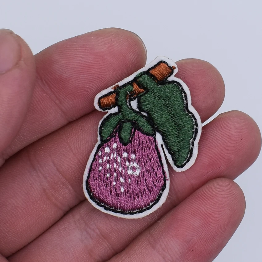 2 шт. вышитая нашивка из баклажан аппликация тканевая для одежды обувь сумки