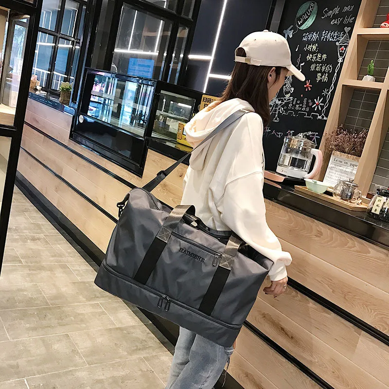 Wobag женская сумка для фитнеса, Оксфорд, тренировочная сумка для спортзала, Повседневная дорожная сумка для багажа с сумкой для обуви, водонепроницаемая дорожная сумка-Органайзер