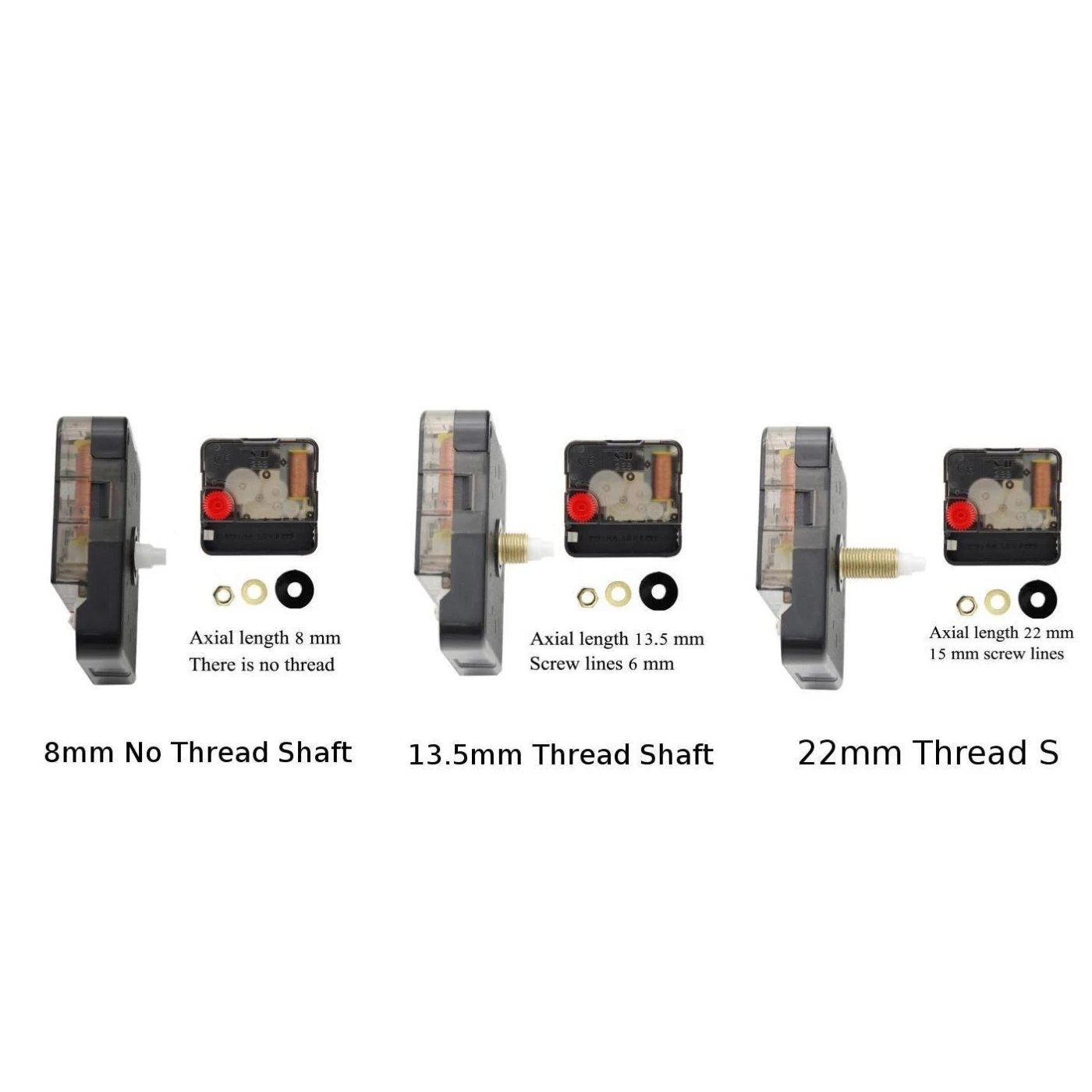 

DIY Sweeps Movement Mechanism Silent Clocks Shaft Assembly Part Set Quartz Clock