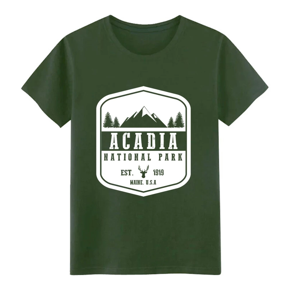 Acadia National Park футболка на заказ с круглым вырезом фото Удобная весенне осенняя