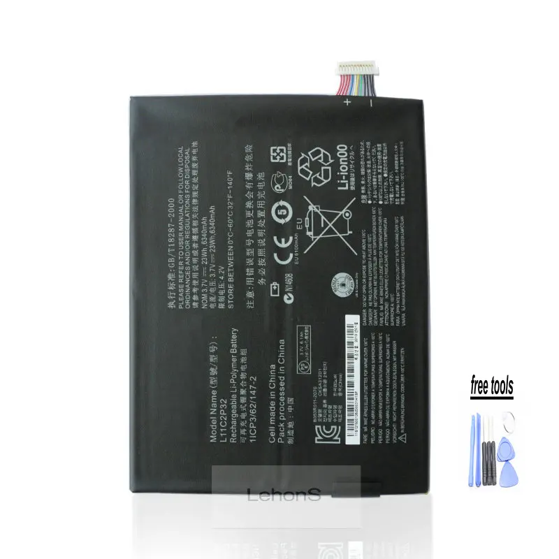 LehonS 1x Новое поступление таб батарея + инструменты планшетные батареи для Lenovo L11C2P32