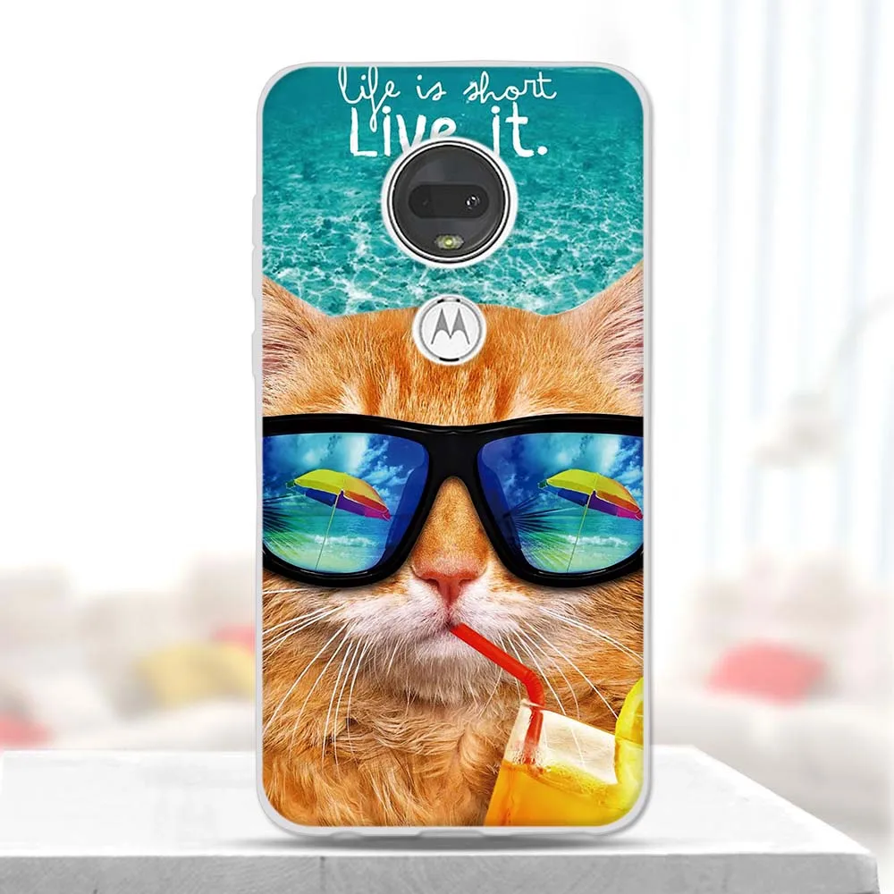 ТПУ силиконовый чехол для телефона Motorola Moto G7 Plus задняя крышка Чехлы Fundas защитный