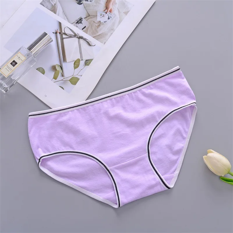 4 шт./Лот женские трусы удобное хлопковое нижнее белье бесшовное женское