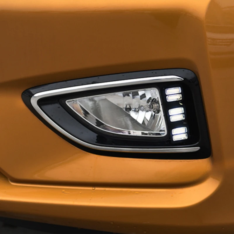 Hlxg 2 шт. светодиодные фары для Hyundai Verna 2017 2018 Белый DRL + желтые Сигналы поворота лед