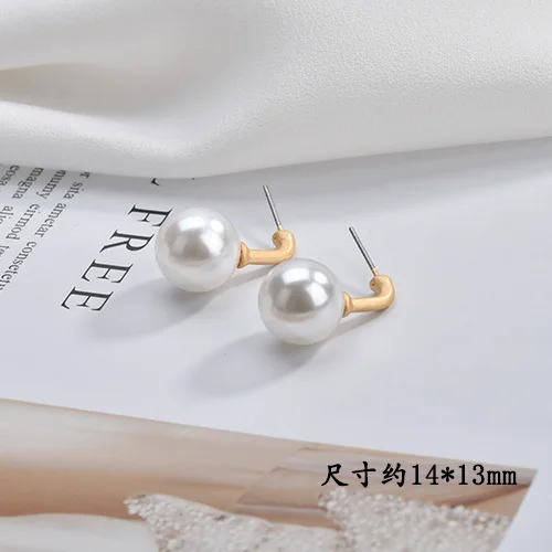 Yakin Flower Peach Heart shell ear nail Earrings ear needle material diy handmade jewelry Accessories - Цвет: 10