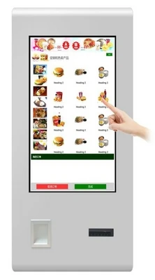 

One-dimensional code two-dimensional code scanning device built in camera and 4G modual self service food Ordering Kiosk system