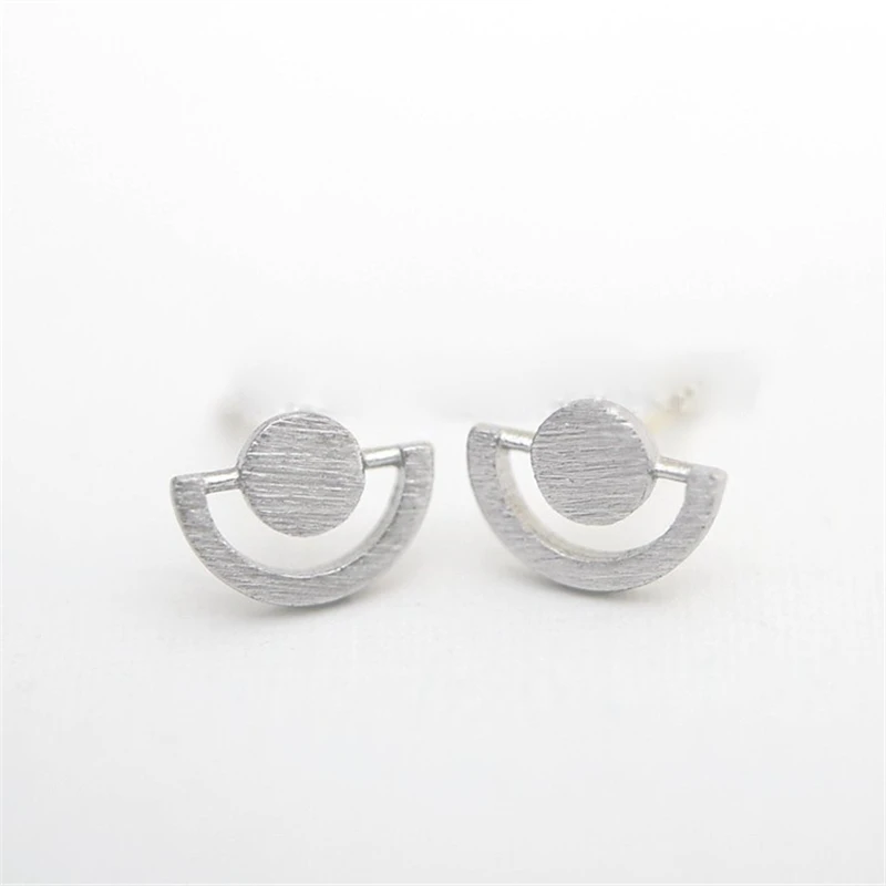 Модные серьги гвоздики в виде глобуса индивидуальные плоскости простые и